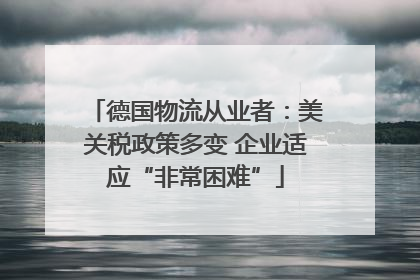 德国物流从业者：美关税政策多变 企业适应“非常困难”